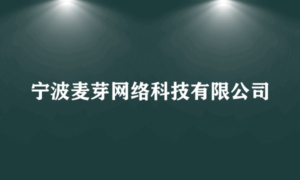 宁波麦芽网络科技有限公司