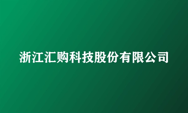 浙江汇购科技股份有限公司