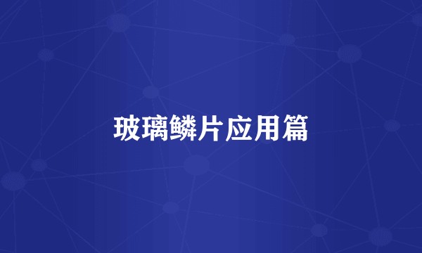 玻璃鳞片应用篇