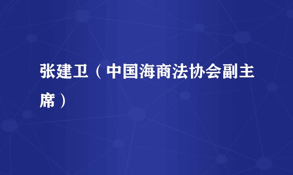 张建卫（中国海商法协会副主席）