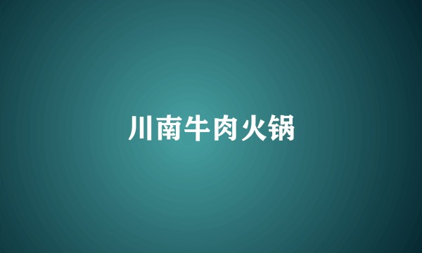 川南牛肉火锅