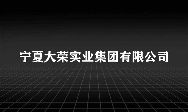 宁夏大荣实业集团有限公司