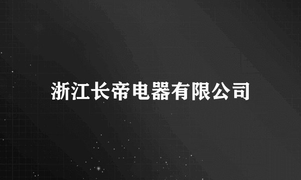 浙江长帝电器有限公司