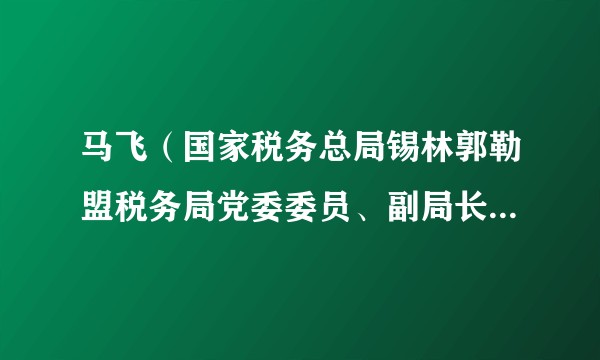 马飞（国家税务总局锡林郭勒盟税务局党委委员、副局长、二级高级主办）