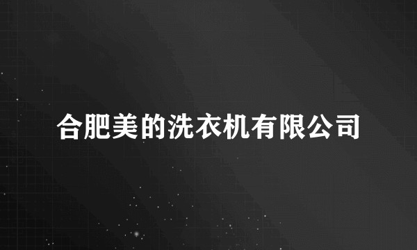 合肥美的洗衣机有限公司