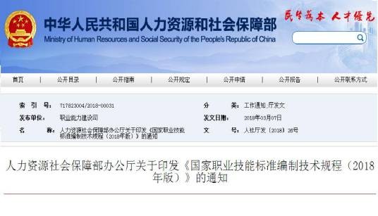 国家职业技能标准编制技术规程