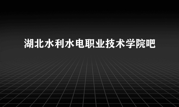 湖北水利水电职业技术学院吧