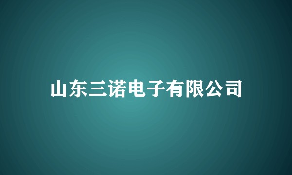 山东三诺电子有限公司