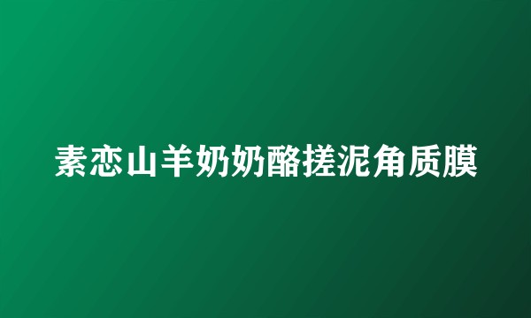 素恋山羊奶奶酪搓泥角质膜