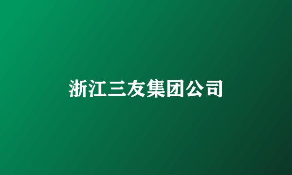 浙江三友集团公司