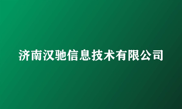 济南汉驰信息技术有限公司