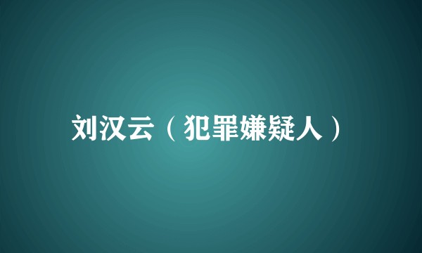 刘汉云（犯罪嫌疑人）