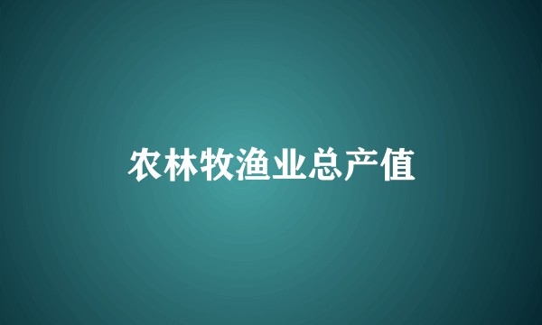 农林牧渔业总产值