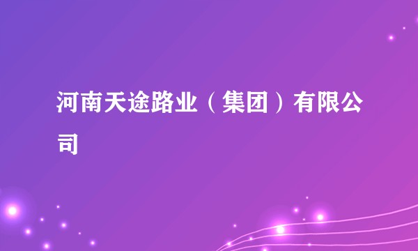 河南天途路业（集团）有限公司