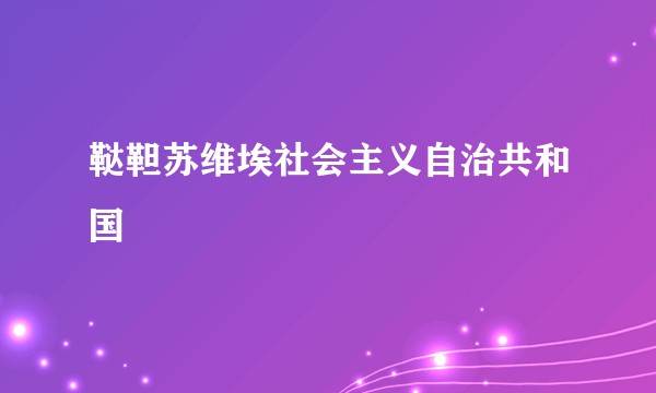 鞑靼苏维埃社会主义自治共和国