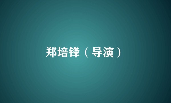 郑培锋（导演）