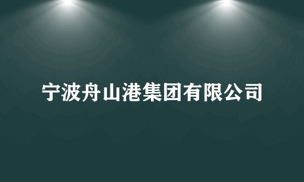 宁波舟山港集团有限公司