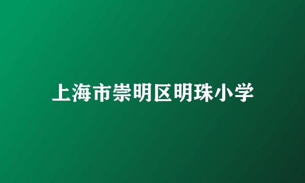 上海市崇明区明珠小学