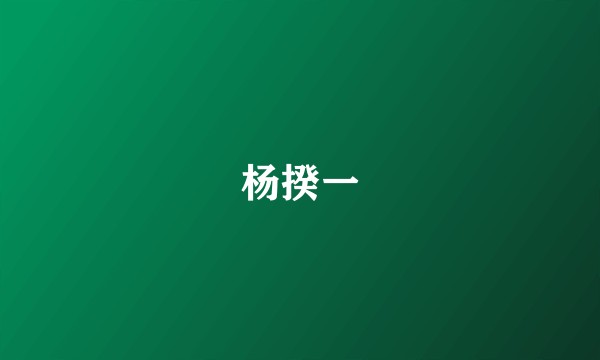 杨揆一