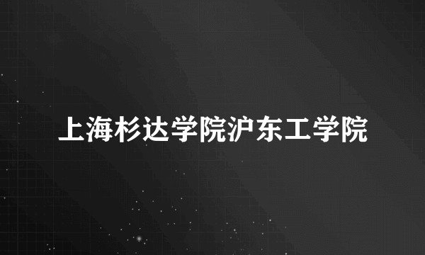 上海杉达学院沪东工学院