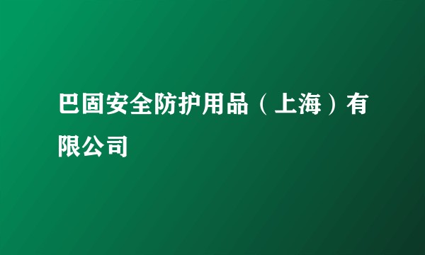 巴固安全防护用品（上海）有限公司