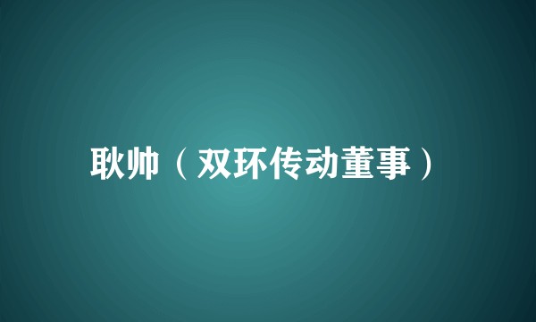耿帅（双环传动董事）
