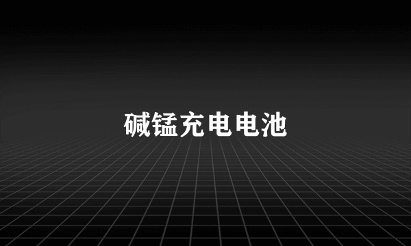 碱锰充电电池