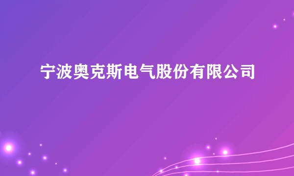 宁波奥克斯电气股份有限公司