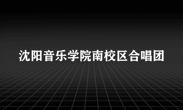 沈阳音乐学院南校区合唱团