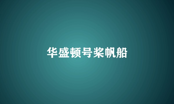 华盛顿号桨帆船