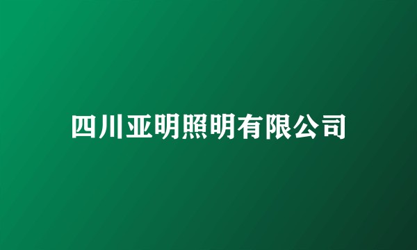 四川亚明照明有限公司