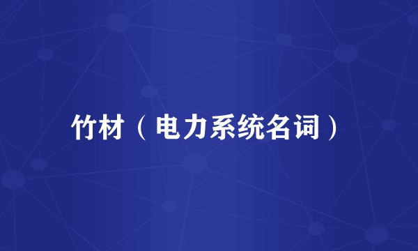竹材（电力系统名词）