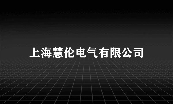 上海慧伦电气有限公司