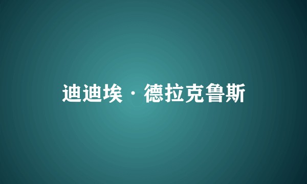 迪迪埃·德拉克鲁斯