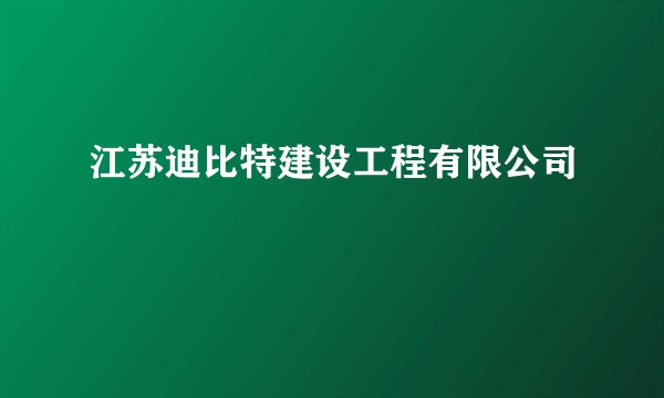 江苏迪比特建设工程有限公司