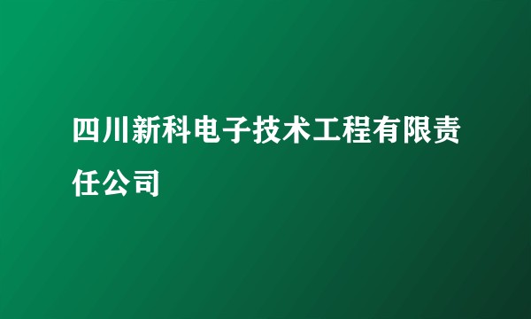 四川新科电子技术工程有限责任公司