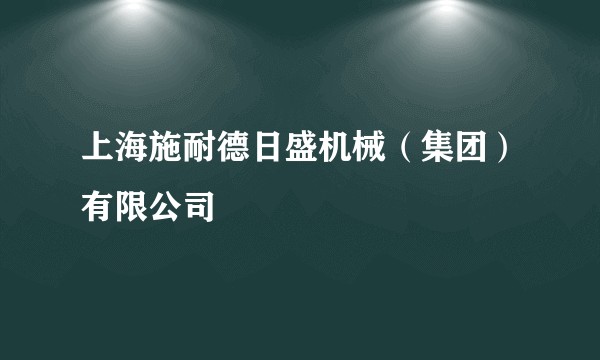 上海施耐德日盛机械(集团)有限公司