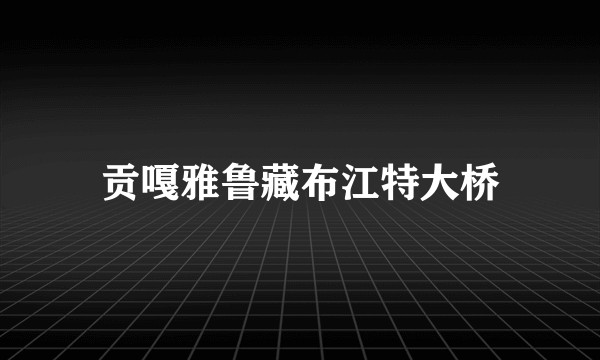 贡嘎雅鲁藏布江特大桥
