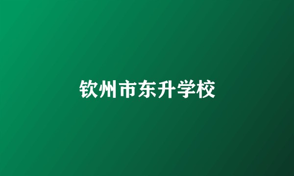 钦州市东升学校