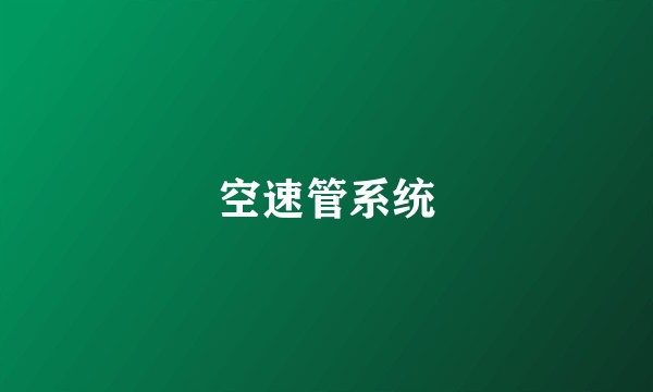 空速管系统