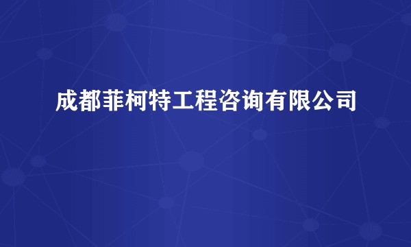成都菲柯特工程咨询有限公司