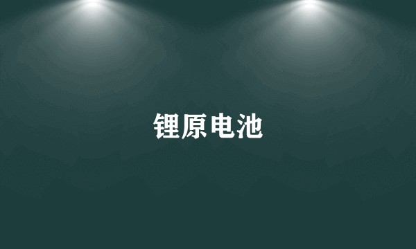 锂原电池