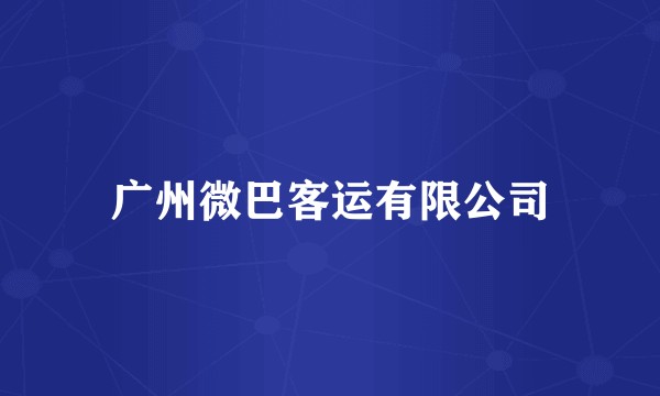 广州微巴客运有限公司