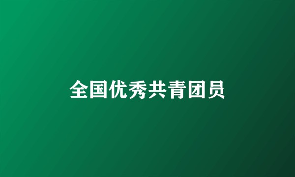 全国优秀共青团员