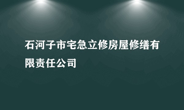 石河子市宅急立修房屋修缮有限责任公司