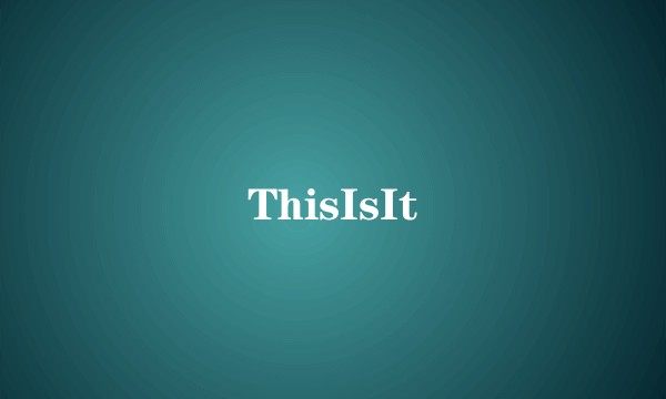 ThisIsIt
