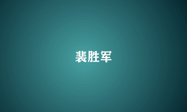 裴胜军