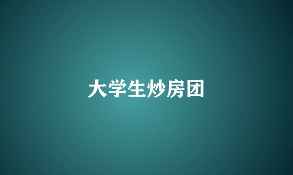 大学生炒房团