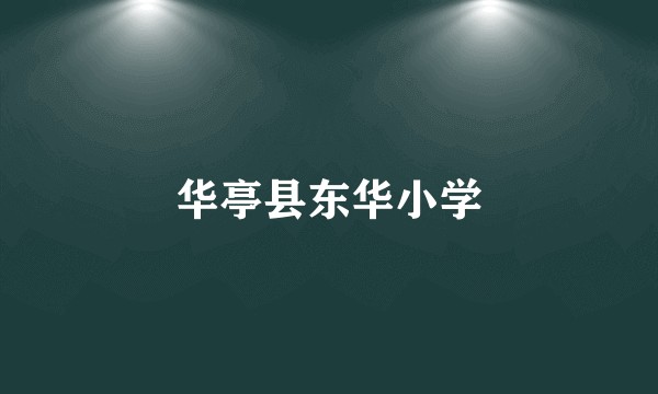 华亭县东华小学