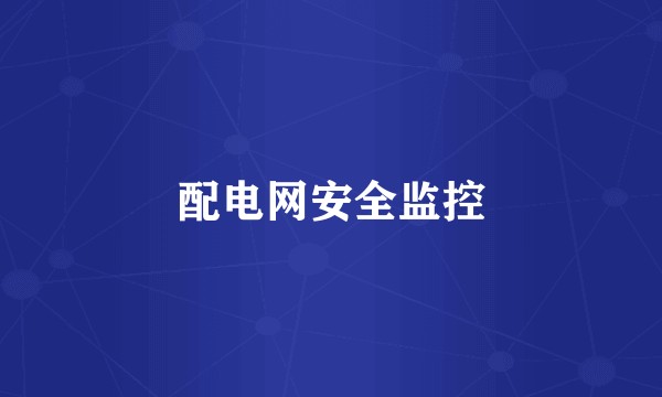 配电网安全监控